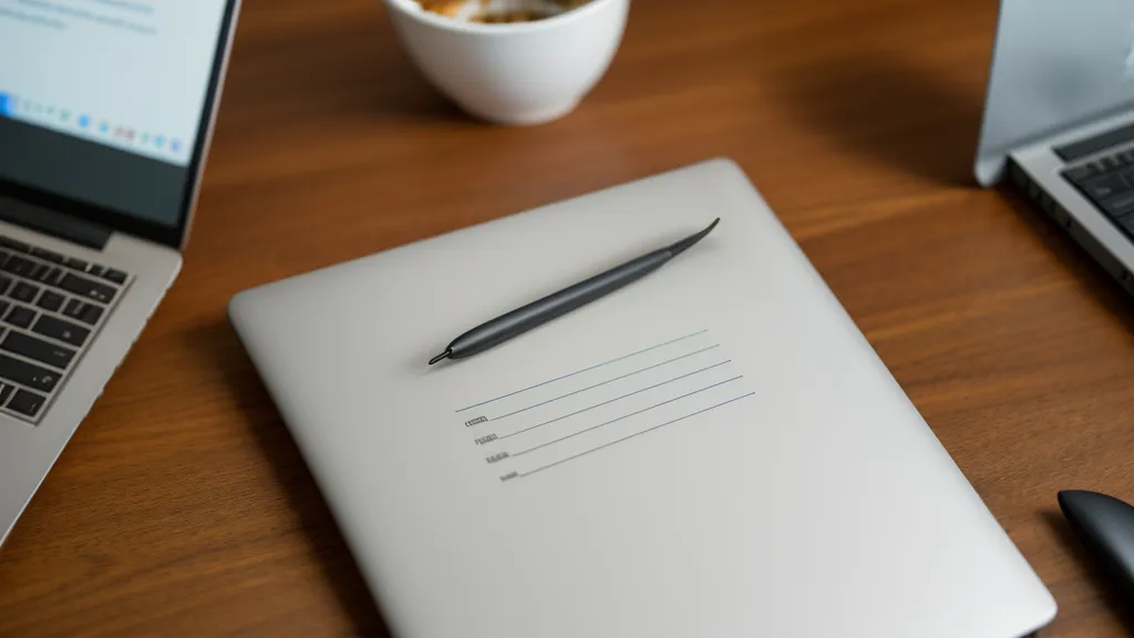 A laptop screen and notebook showing a search for common surnames like Miller.