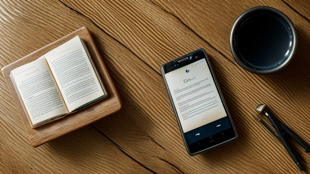 A smartphone with a dating app notification next to reading glasses on a table.