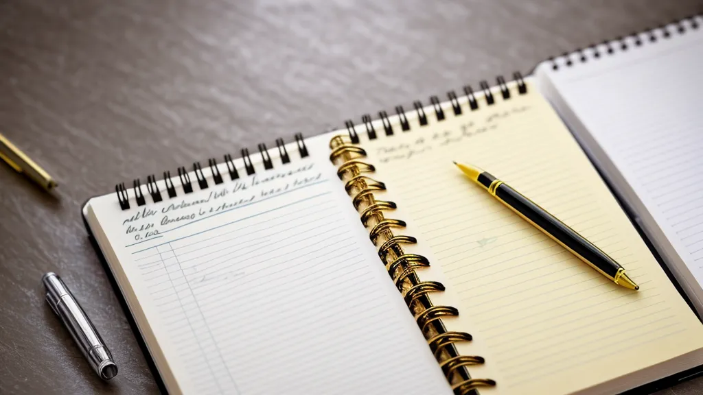 Handwritten notes and reading glasses used for tracking people search results in a notebook.
